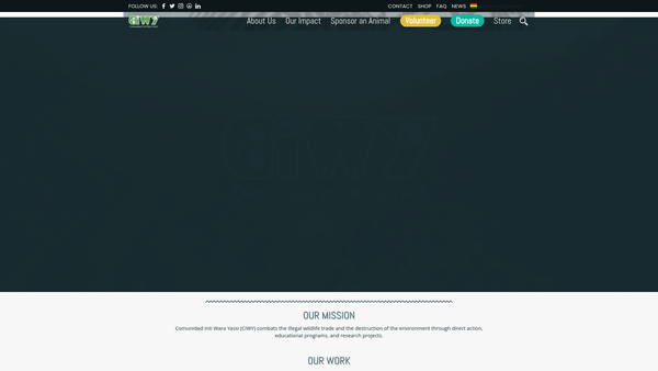 Screenshot of the Friends Of Inti Wara Yassi website