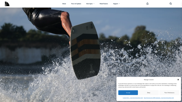 Screenshot of the East Kent Kitesurfing Community website
