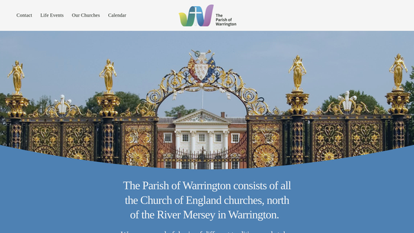 Screenshot of the The Parochial Church Council Of The Ecclesiastical Parish Of Warrington In The Diocese Of Liverpool website