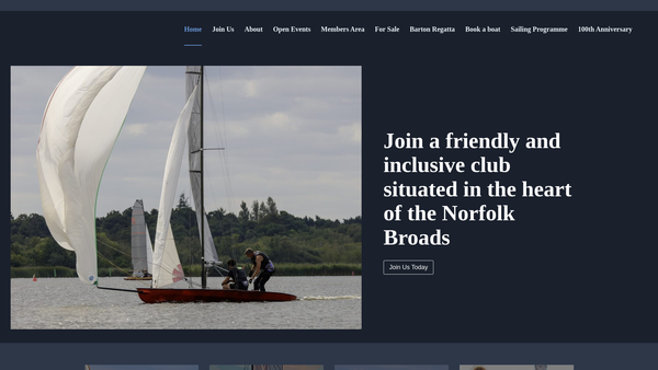 Screenshot of the Norfolk Punt Club website