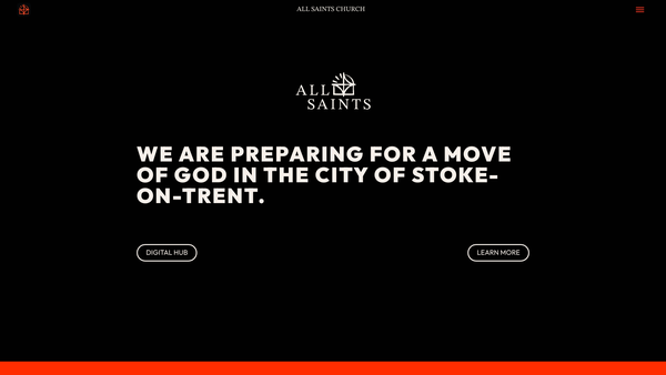Screenshot of the The Parochial Church Council Of The Ecclesiastical Parish Of All Saints Hanley website