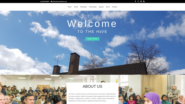Screenshot of the The Wycombe Hive website
