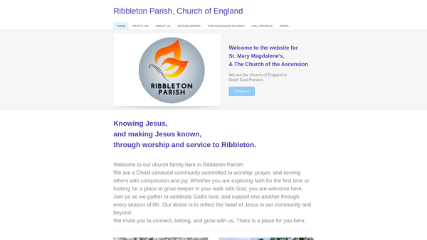 Screenshot of the The Parochial Church Council Of The Ecclesiastical Parish Of Ribbleton website