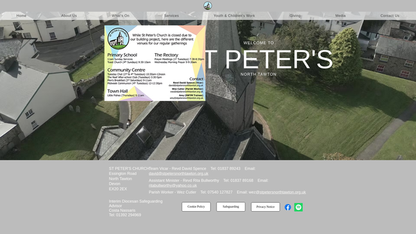 Screenshot of the The Parochial Church Council Of The Ecclesiastical Parish Of St Peter's, North Tawton, In The Diocese Of Exeter website