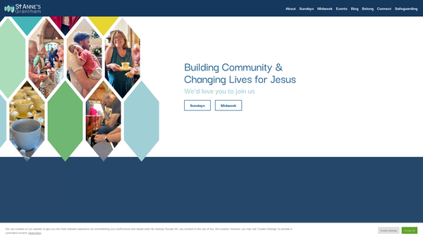 Screenshot of the The Parochial Church Council Of The Ecclesiastical Parish Of Grantham, Saint Anne, New Somerby website