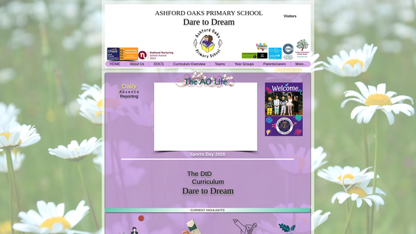 Screenshot of the Friends Of Ashford Oaks website