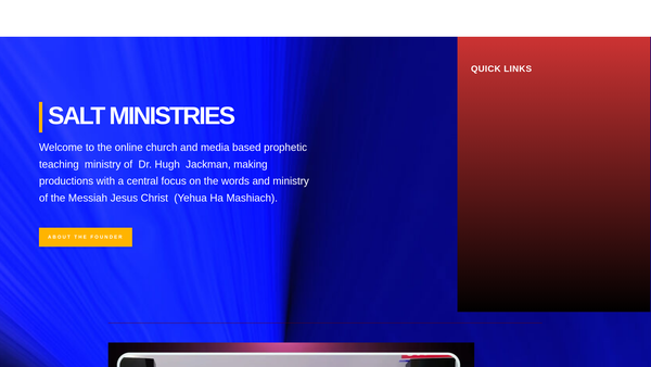 Screenshot of the Salt Ministries website