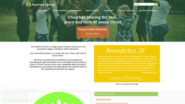 Screenshot of the The Parochial Church Council Of The Ecclesiastical Parish Of Pastrow, In The Diocese Of Winchester website