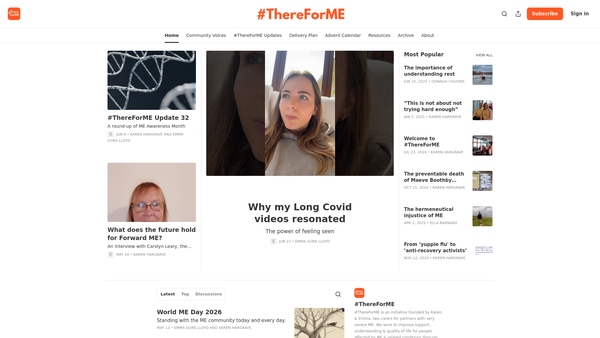 Screenshot of the Thereforme website