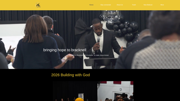 Screenshot of the Potters House Church Bracknell website
