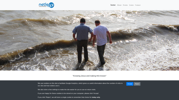 Screenshot of the Netley Christian Fellowship website