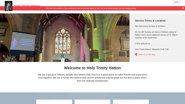 Screenshot of the The Parochial Church Council Of The Ecclesiastical Parish Of Hatton With Haseley In The Diocese Of Coventry website