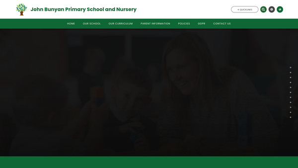 Screenshot of the John Bunyan Parent Teacher And Friends Association website