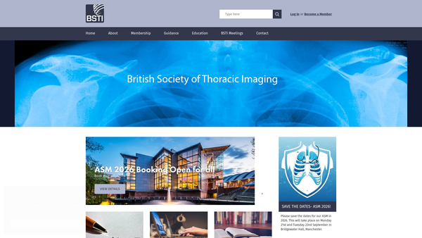 Screenshot of the The British Society Of Thoracic Imaging website