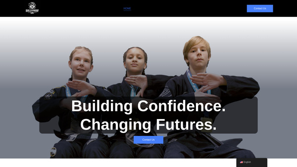 Screenshot of the Bullyproof website