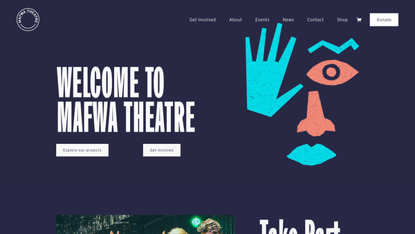 Screenshot of the Mafwa website