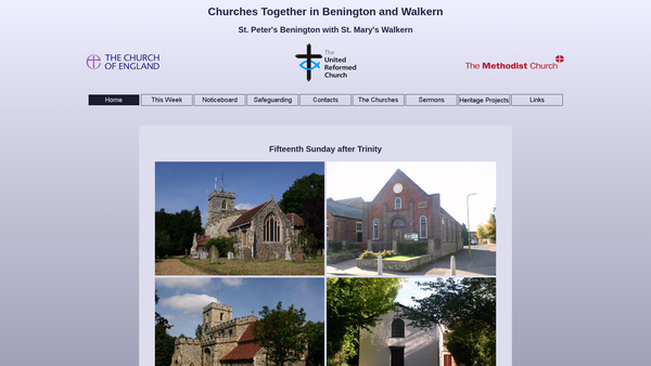 Screenshot of the The Parochial Church Council Of The Ecclesiastical Parish Of St Mary The Virgin, Walkern In The Diocese Of St Albans website