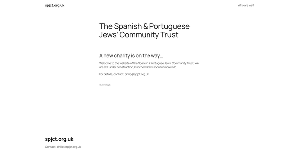 Screenshot of the The Spanish & Portuguese Jews' Community Trust website
