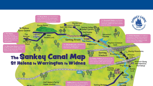 Screenshot of the The Sankey Canal Restoration Society website
