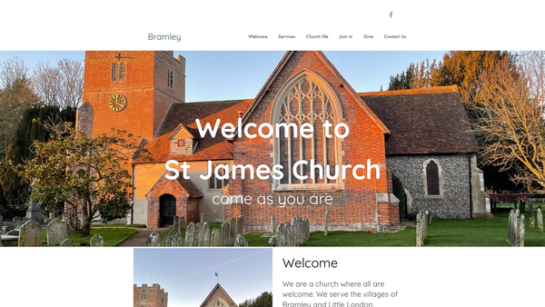 Screenshot of the The Parochial Church Council Of The Ecclesiastical Parish Of St James, Bramley, In The Diocese Of Winchester website