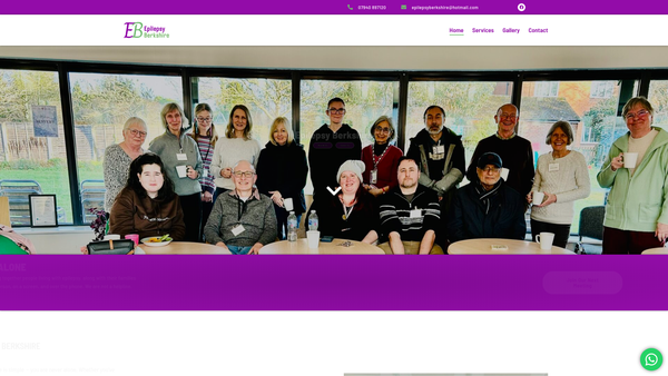 Screenshot of the Epilepsy Berkshire website