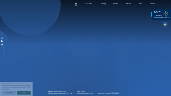 Screenshot of the Friends Of St Roses website