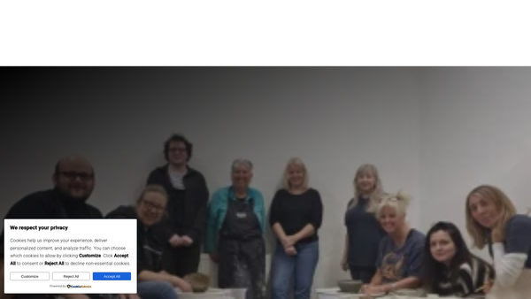 Screenshot of the Swansea Pottery Collective website