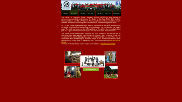 Screenshot of the 1066 Battle Of Stamford Bridge Heritage Society website