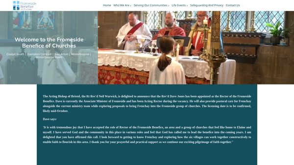 Screenshot of the The Parochial Church Council Of The Ecclesiastical Parish Of St Michael The Archangel, Winterbourne, In The Diocese Of Bristol website