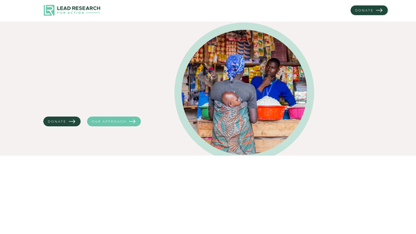 Screenshot of the Lead Research For Action website