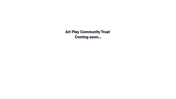 Screenshot of the Art Play Community Trust website
