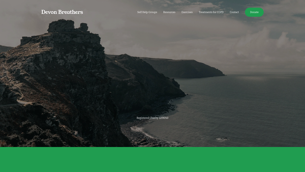 Screenshot of the Devon Breathers website