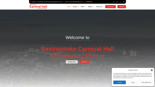 Screenshot of the Basingstoke Hindu Society website