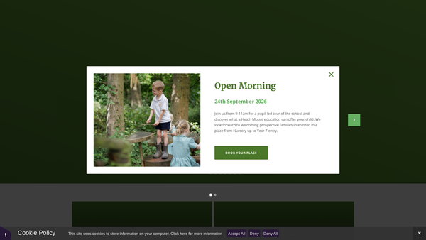 Screenshot of the The Du Maurier Society website