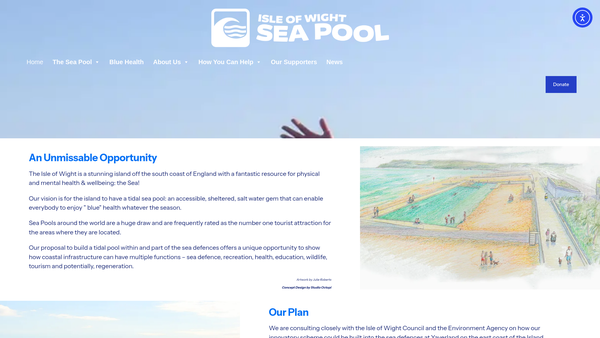 Screenshot of the Isle Of Wight Sea Pool website