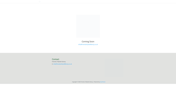 Screenshot of the Friends Of Ryhall Library website