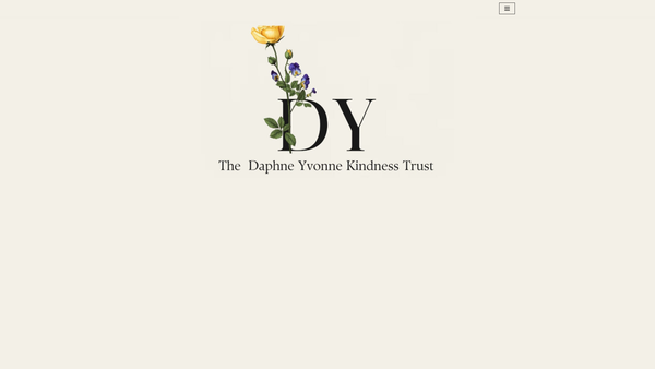 Screenshot of the The Daphne Yvonne Kindness Trust website