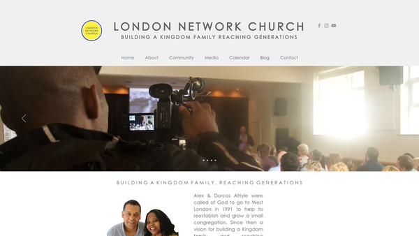 Screenshot of the London Network Church website