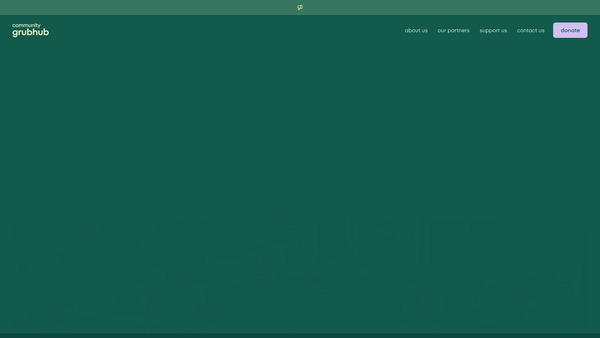 Screenshot of the Community Grub Hub CIO website