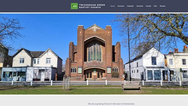 Screenshot of the Twickenham Green Baptist Church website