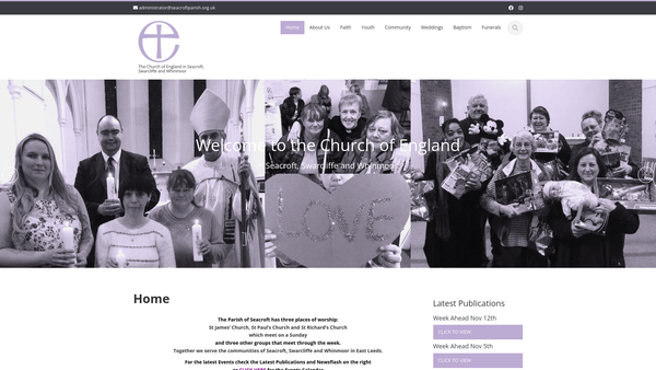 Screenshot of the The Parochial Church Council Of The Ecclesiastical Parish Of Seacroft In The Diocese Of Leeds website