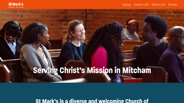 Screenshot of the The Parochial Church Council Of The Ecclesiastical Parish Of St Mark, Mitcham In The Diocese Of Southwark website