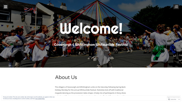 Screenshot of the Goosnargh And Whittingham Whitsuntide Festival CIO website