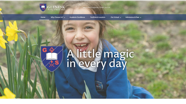 Screenshot of the Friends Of Glenesk School website