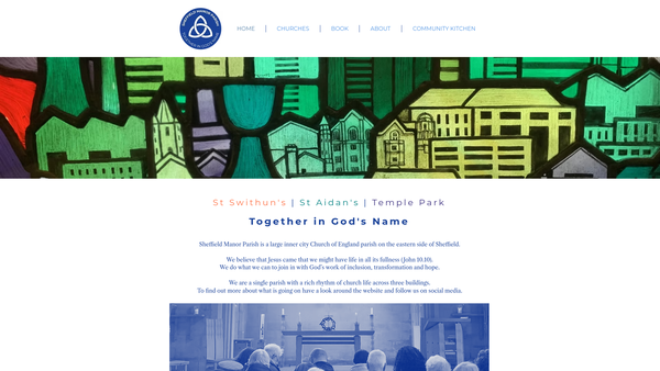 Screenshot of the The Parochial Church Council Of The Ecumenical Parish Of Sheffield Manor In The Diocese Of Sheffield website