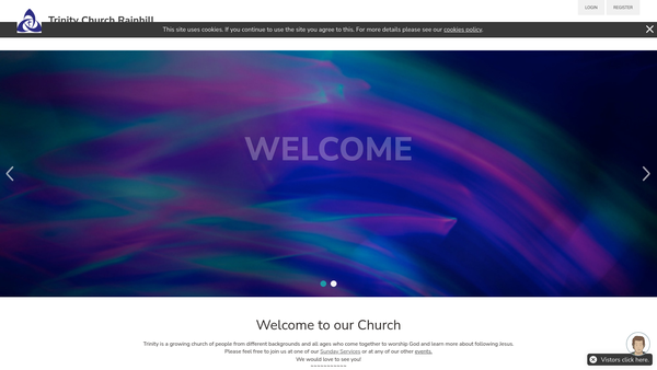 Screenshot of the Trinity Evangelical Church website