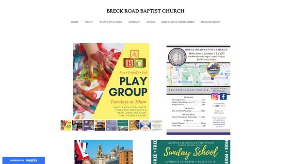 Screenshot of the Breck Road Baptist Church website