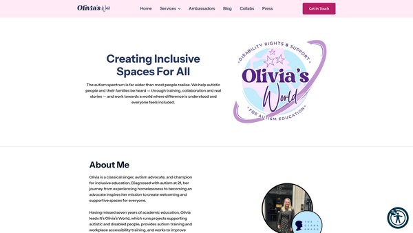 Screenshot of the Itsoliviasworlduk website