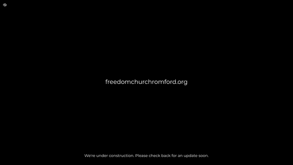 Screenshot of the Freedom Church Romford website