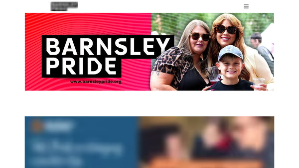 Screenshot of the Barnsley Pride website